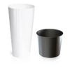Kép 3/3 - Virágcserép betéttel TUBUS Slim Shine, 400x762 mm, fehér