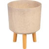 Kép 1/4 - Virágcserép Strend Pro, bambuszszál színű, 24,5x24,5x31 cm