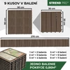 Kép 5/8 - Teraszlap készlet, WPC fa hatású, burkolat, PP, 31x31x2, műanyag, barna és szürke szín, csomag. 9 db