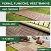 Kép 7/8 - Teraszlap készlet, WPC fa hatású, burkolat, PP, 31x31x2, műanyag, barna és szürke szín, csomag. 9 db