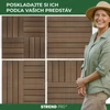 Kép 8/8 - Teraszlap készlet, WPC fa hatású, burkolat, PP, 31x31x2, műanyag, barna és szürke szín, csomag. 9 db
