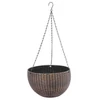 Kép 1/4 - Virágcserép Strend Pro Modern, függő, arany, 26x16 cm, lánccal és akasztóval