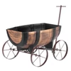 Kép 3/7 - Virágcserép Strend Pro Woodeff, 41,5x29x19 cm, whiskey hordó kocsi