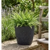 Kép 2/2 - Virágcserép Strend Pro Stone, 35x35 cm, fekete, kő hatású