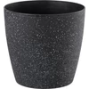Kép 1/2 - Virágcserép Strend Pro Stone, 28x26 cm, fekete, kő hatású