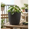 Kép 2/2 - Virágcserép Strend Pro Stone, 28x26 cm, fekete, kő hatású