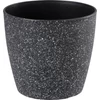 Kép 1/2 - Virágcserép Strend Pro Stone, 23x20,5 cm, fekete, kő hatású