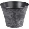 Kép 1/3 - Virágcserép Strend Pro Flower, 24,5x19,3 cm, ezüst, fémes hatású