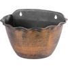 Kép 1/4 - Virágcserép Strend Pro Wave, 26x18 cm, arany, fémes hatású, függő