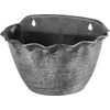 Kép 1/4 - Virágcserép Strend Pro Wave, 26x18 cm, ezüst, fémes hatású, függő