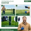 Kép 6/8 - Kerítés EUROPLAST 1, 1000/100x50/2,20 mm, zöld, RAL 6005, horganyzott + PVC, 10 m-es tekercs