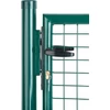 Kép 2/3 - Kapu Strend Pro METALTEC ECO 2, 1000/1200/50x50 mm, kerek keret, zöld, egyszárnyú, kerti, ZN+PVC, RA