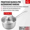 Kép 2/8 - Nyeles lábas MagicHome Chloe, 18 cm, 2 liter, üvegfedővel, rozsdamentes