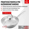 Kép 2/8 - Serpenyő MagicHome Chloe, 26 cm, 3,2 liter, üvegfedővel, rozsdamentes acél