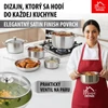 Kép 3/8 - Serpenyő MagicHome Chloe, 26 cm, 3,2 liter, üvegfedővel, rozsdamentes acél