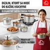 Kép 2/8 - Lábas MagicHome Chloe, edény, 20 cm, 3 liter, üvegfedővel, rozsdamentes acél