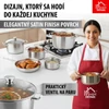 Kép 3/8 - Lábas MagicHome Chloe, edény, 24 cm, 5,5 liter, üvegfedővel, rozsdamentes acél