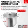 Kép 2/8 - Fazék MagicHome Chloe, 24 cm, 8 literes, üvegfedővel, rozsdamentes acél