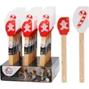 Kép 1/5 - Spatula MagicHome, sütéshez/főzéshez, karácsonyi, szilikon, piros/fehér mintával, Sellbox 18 szett