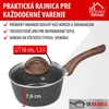Kép 2/8 - Nyeles lábas MagicHome Black Marble Line, üvegfedővel, 16 cm
