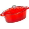 Kép 1/5 - Sütőedény MagicHome Castora line, ovális, lábas, 30 cm, 4,4 liter, fedővel, zománcozott öntöttvas