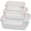 Kép 1/4 - Doboz MagicHome, készlet 3 db, üveg, téglalap alakú, fedéllel, 400/900/1900 ml