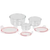 Kép 3/4 - Doboz MagicHome, 3 darabos készlet, üveg, kerek, fedéllel, 370/800/1500 ml