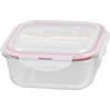 Kép 1/4 - Doboz MagicHome, négyzet alakú, fedéllel, 1200 ml, evőeszközzel, Clip, üveg