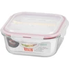 Kép 4/4 - Doboz MagicHome, négyzet alakú, fedéllel, 1200 ml, evőeszközzel, Clip, üveg