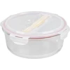 Kép 1/4 - Tárolóedény MagicHome, Kerek, 1200 ml, fedéllel, evőeszközzel, Clip