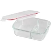 Kép 2/3 - Tárolódoboz MagicHome, üveg, téglalap alakú, 1500 ml, fedővel, elválasztóval