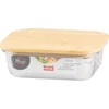 Kép 3/4 - Tároló MagicHome, üveg, téglalap alakú, 650 ml, bambusz fedéllel