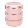 Kép 2/5 - Ebédhordó MagicHome LB933, 3 részes, 3x 500 ml, rózsaszín, 20x15x6,2 cm