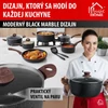 Kép 3/8 - Fazék MagicHome Black Marble Line, 24 cm, 4000 ml, fedővel