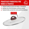 Kép 2/8 - Fedő MagicHome Black Marble Line, üveg, 24 cm