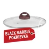 Kép 1/8 - Fedő MagicHome Black Marble Line, üveg, 28 cm
