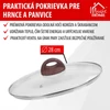 Kép 2/8 - Fedő MagicHome Black Marble Line, üveg, 28 cm