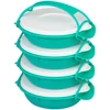 Kép 1/6 - Ételhordó MagicHome, kerek, 4 részes, színes, 4x 1000 ml, 22,4x20,5x29,5 cm