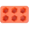 Kép 2/4 - Sütőforma MagicHome, 6 muffin sütéséhez, szilikon, virágmintás, piros, 28,6x17,2 cm