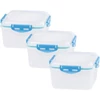 Kép 1/5 - Ételhordó MagicHome Lunchbox szett YH309, 3 db, 1200 ml, 170x170x126 mm, négyzet alakú, Clip