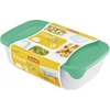 Kép 3/4 - Tárolóedény Curver® Set Rectangular, szett 3 db, 500/1000/2000 ml, menta/szürke/barack vegyes színek