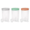 Kép 1/4 - Tárolóedény Curver® DRY FOOD, 1700 ml, mérőkanállal, menta/szürke/barack vegyes színek, 130x190 mm