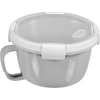 Kép 2/4 - Tárolóedény Curver® 900 ml, füllel, nyitható fedél, fogantyúval, menta/szürke/barack vegyes színek,