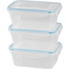 Kép 1/4 - Ételhordó MagicHome Lunchbox szett YH376, téglalap alakú, 3 db, 1000 ml, 189x131x77 mm