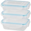 Kép 1/4 - Ételhordó MagicHome Lunchbox szett YH375, téglalap alakú, 3 db, 400 ml, 162x111x51 mm