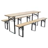Kép 1/8 - Sörpad készlet DORTMUND Standard3, asztal 175x46x77 cm, 2x pad 175x23x47 cm, fa 25 mm