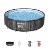 Kép 1/6 - Medence Bestway® Steel Pro MAX 5614Z, papírszűrős szűrés, létra, takaróponyva, 427x107 cm