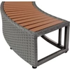 Kép 2/3 - Lépcsőfok MSpa®, pezsgőfürdőhöz, kerek pezsgőfürdőhöz, rattan megjelenésű, szürke, 92x30x22 cm