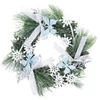 Kép 1/3 - Koszorú MagicHome, karácsonyi, természetes, masnikkal és pillangókkal, 35 cm