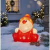 Kép 2/4 - Dekoráció MagicHome Karácsony, Mikulás, 30 LED, időzítő, akril, 3xAA, IP44, kültéri, 24x21x24 cm